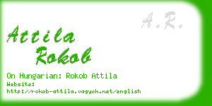 attila rokob business card